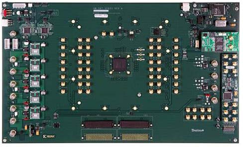 Xilinx Spartan-6 FPGA SP623 Characterization Kit features a number of PCB-mount SMA connectors