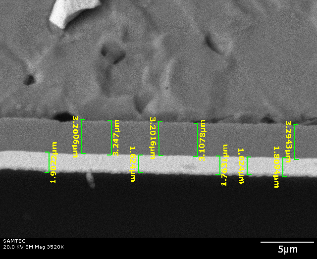 Electron Microscope - Plating Thickness