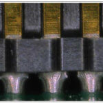 Connector Lubrication - close-up of solder
