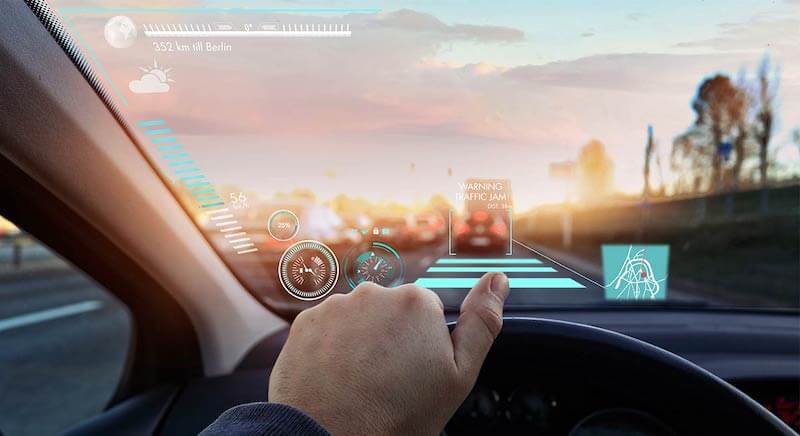 Augmented Reality displays for drivers are improving safety and reducing workload.  Data integration needs advanced connectors for infotainment systems.