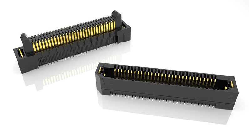 Samtec's Edge Rate 0.80 mm pitch rugged, high-speed strips (ERM8, ERF8)