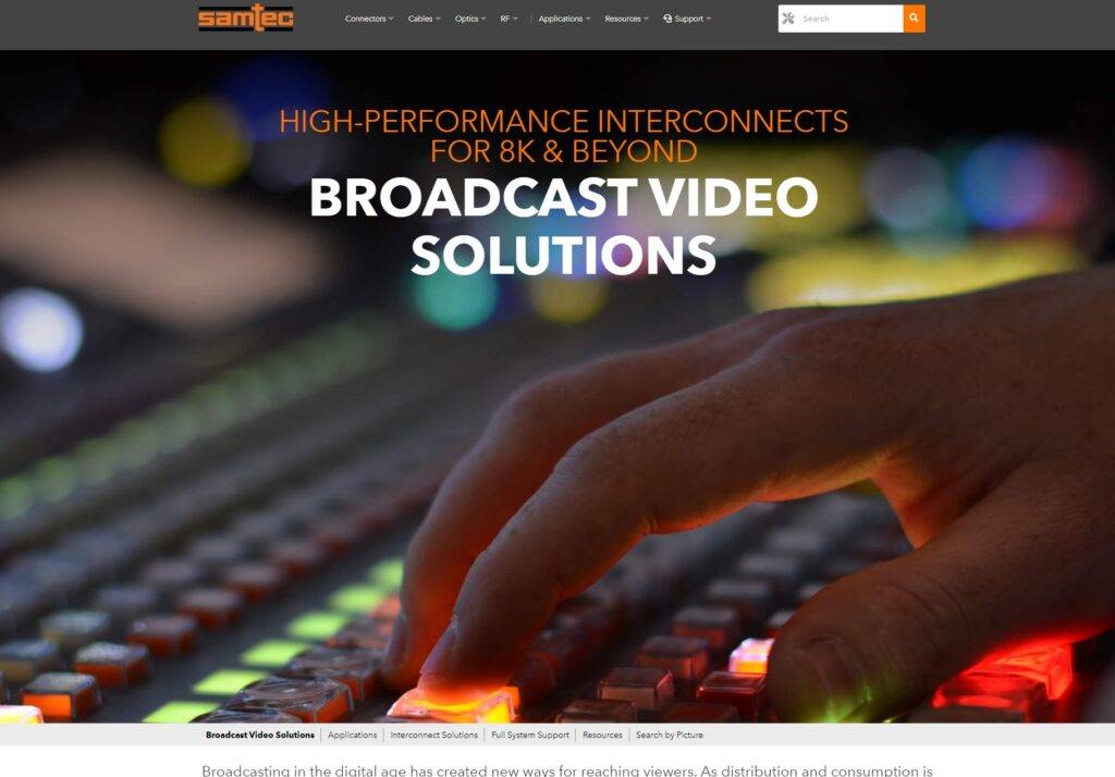broadcast video webpage