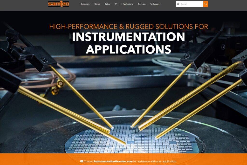 instrumentation applications webpage