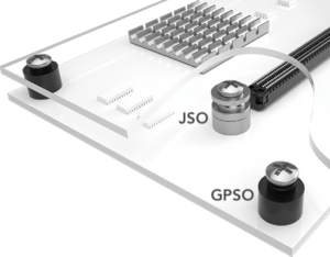 SureWare™ guide post standoffs (GPSO) and jack screw precision standoffs (JSO)