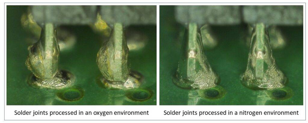 Oxygen vs nitrogen environment - connector solder joints