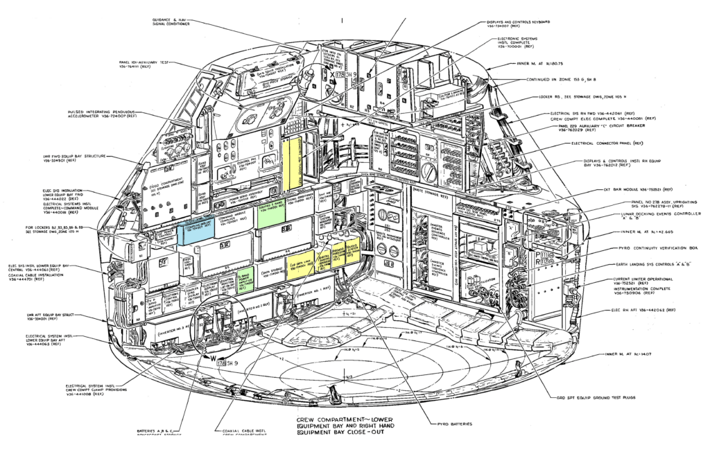 Apollo Communication Hardware - Command Module Drawing - Samtec