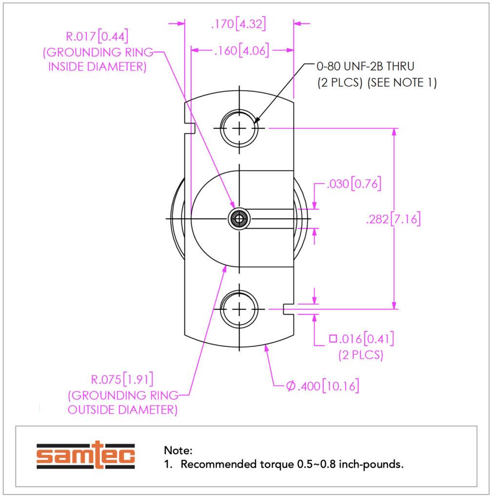 Compression RF Alignment 135Series-microstrip-connector-dimensions