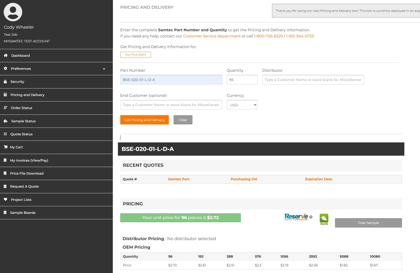 pricing