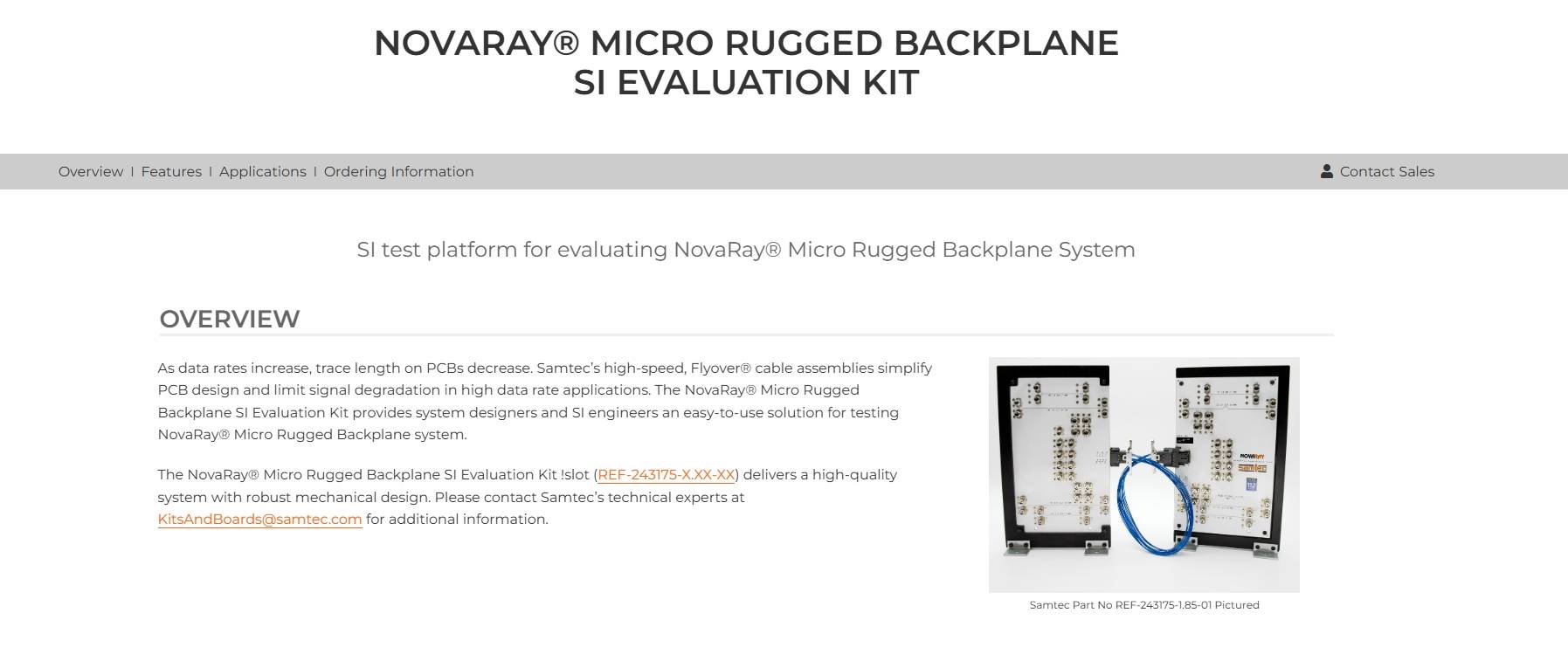 novaray micro rugged webpage screenshot